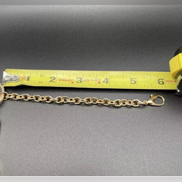 Designer Keychain Charms Goldtone Metal Logo Marbelized Shoe Sam Edelman Sandal - Picture 5 of 13